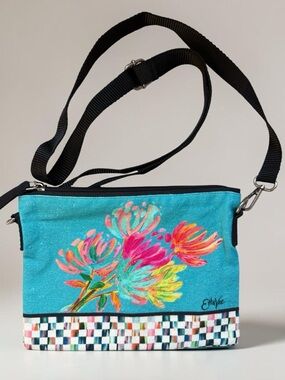 Enesco Turquoise Floral Crossbody Bag-NWOT